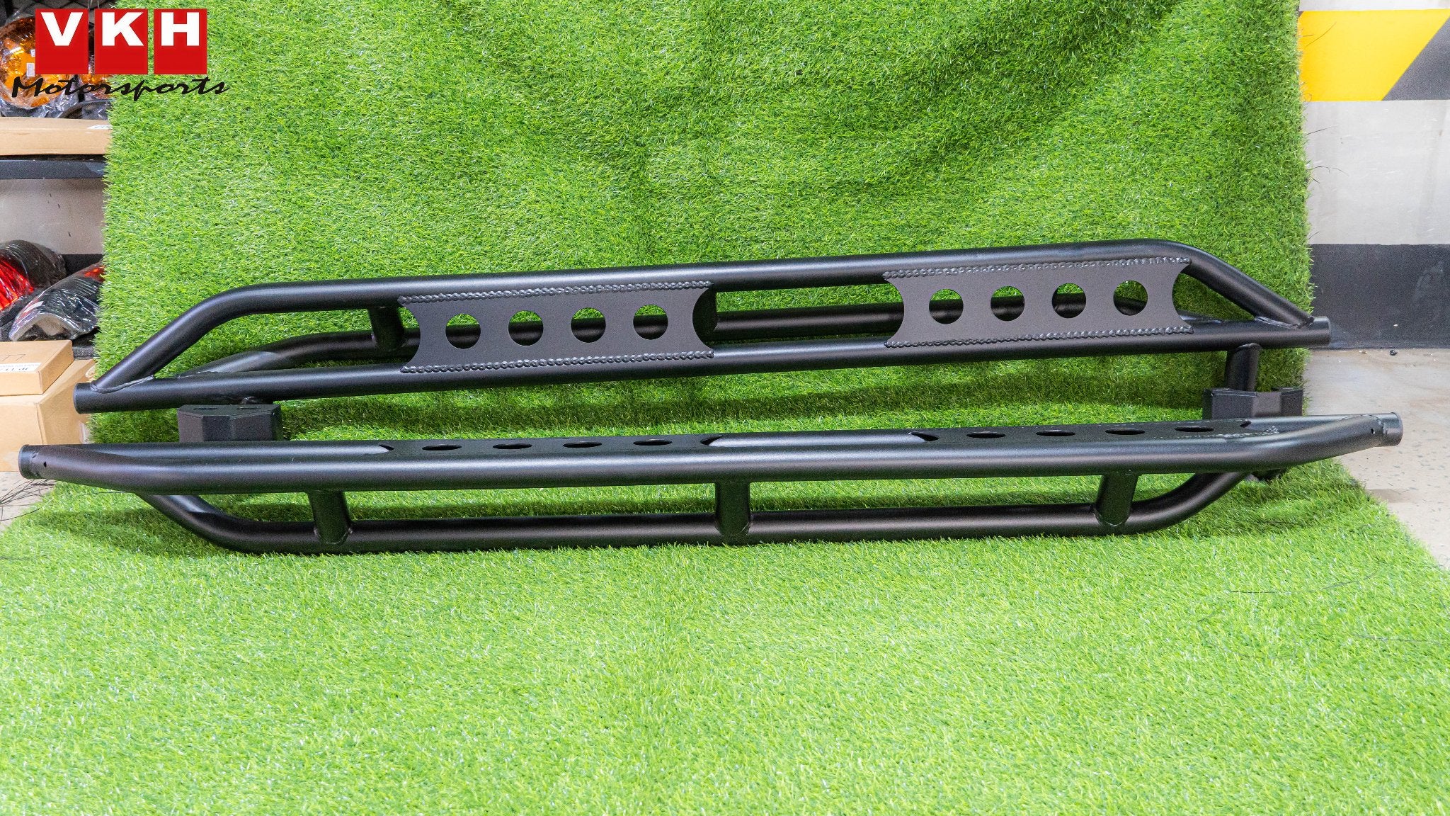 VKH Heavy-Duty Steel Rock Sliders / Rocker Guards (Pair) - Fits Jeep Wrangler JK 4-Door
