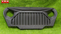 VKH Matte Black Front Grille Upgrade, Angry Eyes Style - Fits 1997-2006 Jeep Wrangler TJ